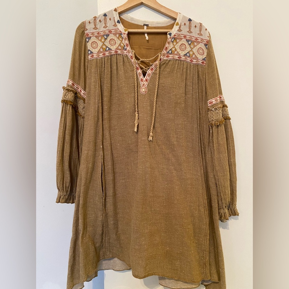 Free People embroidered dress S
